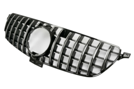 Grill | geschikt voor Mercedes-Benz | GLE-klasse 15- 5d suv. | W166 | PANAMERICANA AMG GT-Look | Glanzend zwart en chroom