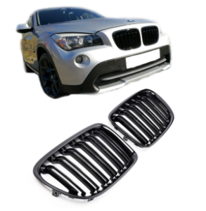 Grillen set | Nieren | BMW X1 | X1 | E84 | 2010-2015 | M - Look | Glanzend zwart