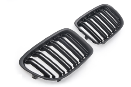 Nieren | BMW | X1 09-12 5d suv. E84 / X1 12-15 5d suv. E84 | M - Look | Mat zwart