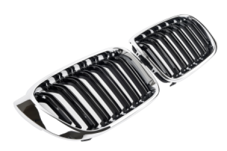 Nieren | geschikt voor BMW | X3 14-17 5d suv. F25 LCI / X4 14-17 5d suv. F26 | M - Look | Glanzend chroom en zwart