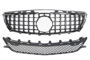 Grill | geschikt voor Mercedes-Benz | CLS-klasse 10-14 4d sed. / CLS-klasse Shooting Brake 12-14 5d sta. | W218 | PANAMERICANA AMG-Look | Glanzend zwart