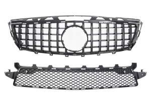 Grill | geschikt voor Mercedes-Benz | CLS-klasse 10-14 4d sed. / CLS-klasse Shooting Brake 12-14 5d sta. | W218 | AMG-exterieur | PANAMERICANA AMG-Look | Glanzend zwart