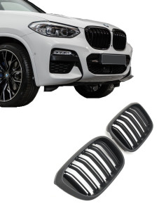 Nieren | geschikt voor BMW | X3 17- 5d suv. G01 / X4 18- 5d suv. G02 | M - Look | Mat zwart