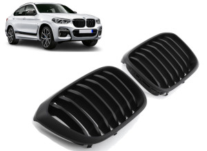 Nieren | geschikt voor BMW | X3 17- 5d suv. G01 / X4 18- 5d suv. G02 | M-Performance Look | grillen set | mat zwart | 03