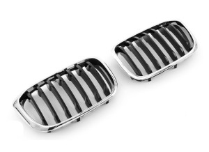 Nieren | geschikt voor BMW | X3 17- 5d suv. G01 / X4 18- 5d suv. G02 | M-Performance Look | grillen set | Glanzend zwart en chroom