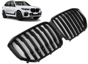 Grillen set | Nieren | geschikt voor BMW | X5 | 2019 | G05 5d suv. | M-Performance Look | Glanzend zwart