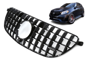 Grill | geschikt voor Mercedes-Benz | GLE-klasse 15-18 5d suv. / GLE-klasse Coupé 15-20 5d suv. | 63 AMG | PANAMERICANA AMG GT-Look | zwart | 02