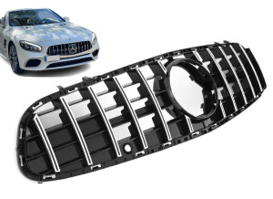 Grill | geschikt voor Mercedes-Benz | SL-klasse 16-20 2d cab. | R231 | PANAMERICANA AMG GT Look | zwart / chroom