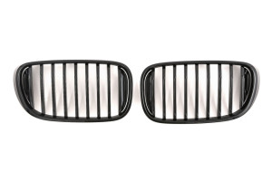 Nieren | Grillen set | geschikt voor BMW | 7-serie 2015-2019 4d sedan | G11 / G12 | M-Look | glanzend zwart | 01