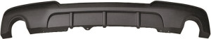 Diffuser | geschikt voor BMW 5-serie sedan / touring F10 F11 | voor M Pakket MP | ABS Kunststof | Uitlaat duplex enkel