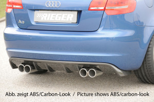 Rieger diffuser | geschikt voor Audi A3 8P 2008-2013 3D | ABS