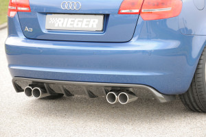 Rieger diffuser | geschikt voor Audi A3 8P 2008-2013 5D Sportback | ABS | Carbon-Look