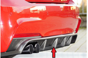 Rieger diffuser | BMW 3-Serie F30 / F31 M-pakket 2012- | dubbel sierstuk links | Carbon-look