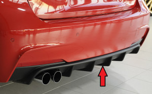 Rieger diffuser | BMW 3-Serie F30 / F31 M-pakket 2012- | dubbel sierstuk links