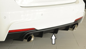Rieger diffuser | BMW 3-Serie F30 / F31 (335i / 340i) M-pakket 2012- | enkel sierstuk L/R