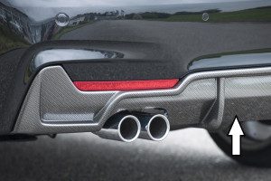 Rieger diffuser | BMW 4-Serie F32 / F33 / F36 2013- | ABS | dubbele uitlaat links | Carbon-look