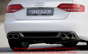Rieger diffuser | A4 (B8/B81): 11.07-12.11 (tot Facelift) - Lim., Avant | stuk carbonlook abs | Rieger Tuning