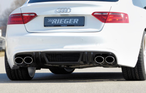 Rieger achteraanzetstuk | A5 (B8/B81): 06.07-07.11 (tot Facelift) - Coupé, Cabrio | stuk carbonlook abs | Rieger Tuning