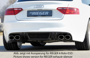Rieger achteraanzetstuk | A5 (B8/B81): 06.07-07.11 (tot Facelift) - Coupé, Cabrio | stuk carbonlook abs | Rieger Tuning