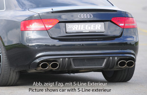 Rieger diffuser | A5 (B8/B81): 06.07-07.11 (tot Facelift) - Coupé, Cabrio | ddo | stuk carbonlook abs | Rieger Tuning