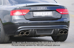 Rieger diffuser | A5 (B8/B81): 06.07-07.11 (tot Facelift) - Coupé, Cabrio | stuk carbonlook abs | Rieger Tuning