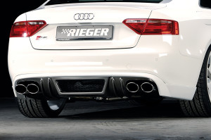 Rieger achteraanzetstuk | A5 (B8/B81): 06.07-07.11 (tot Facelift) - Sportback A5 S5 (B8/B81): 06.07-07.11 (tot Facelift) - Sportback | stuk carbonlook abs | Rieger Tuning