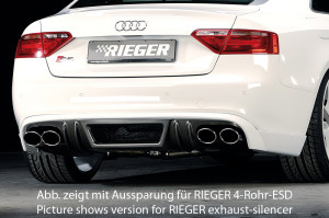 Rieger achteraanzetstuk | A5 S5 (B8/B81): 06.07-07.11 (tot Facelift) - Sportback | stuk carbonlook abs | Rieger Tuning