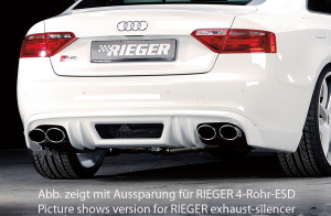 Rieger achteraanzetstuk | A5 S5 (B8/B81): 06.07-07.11 (tot Facelift) - Sportback | stuk ongespoten abs | Rieger Tuning