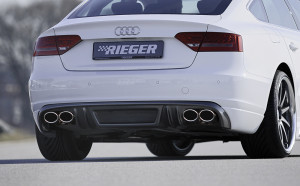 Rieger achteraanzetstuk | A5 (B8/B81): 06.07-07.11 (tot Facelift) - Sportback | stuk carbonlook abs | Rieger Tuning