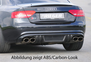 Rieger diffuser | A5 (B8/B81): 06.07-07.11 (tot Facelift) - Sportback A5 S5 (B8/B81): 06.07-07.11 (tot Facelift) - Sportback | stuk ongespoten abs | Rieger Tuning