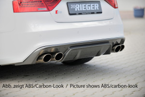 Rieger diffuser | A5 (B8/B81): 10.11- (vanaf Facelift) - Coupé, Cabrio    A5 S5 (B8/B81): 10.11- (vanaf Facelift) - Coupé, Cabrio | stuk glanzend abs | Rieger Tuning