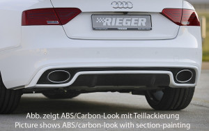 Rieger diffuser | A5 (B8/B81): 10.11- (vanaf Facelift) - Coupé, Cabrio    A5 S5 (B8/B81): 10.11- (vanaf Facelift) - Coupé, Cabrio | stuk carbonlook abs | Rieger Tuning