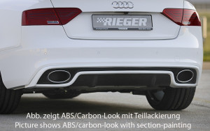 Rieger diffuser | A5 (B8/B81): 10.11- (vanaf Facelift) - Coupé, Cabrio A5 S5 (B8/B81): 10.11- (vanaf Facelift) - Coupé, Cabrio | stuk glanzend abs | Rieger Tuning