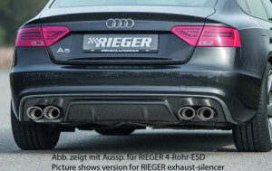 Rieger diffuser | A5 (B8/B81): 10.11- (vanaf Facelift) - Sportback | stuk carbonlook abs | Rieger Tuning