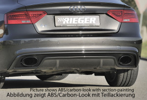 Rieger diffuser | A5 (B8/B81): 10.11- (vanaf Facelift) - Sportback    A5 S5 (B8/B81): 10.11- (vanaf Facelift) - Sportback | stuk carbonlook abs | Rieger Tuning