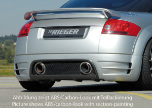 Rieger achteraanzetstuk | TT (8N): 98-03 - Coupé, Roadster | stuk carbonlook abs | Rieger Tuning