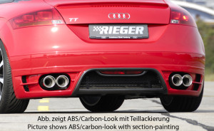 Rieger achteraanzetstuk | TT (8J): 09.06-06.10 (tot Facelift) - Coupé, Roadster | stuk carbonlook abs | Rieger Tuning