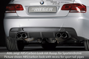 Rieger diffuser | 3-Serie E92: 09.06-02.10 (tot Facelift), 03.10- (vanaf Facelift) LCI - Coupé 3-Serie E93: 03.07-02.10 (tot Facelift), 03.10- (vanaf Facelift) LCI - Cabrio | stuk ongespoten abs | Rieger Tuning