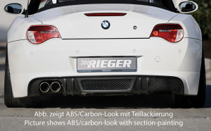 Rieger achteraanzetstuk | Z4 (E85): 01.06-03.09 (vanaf Facelift) - Roadster, Coupé | stuk carbonlook abs | Rieger Tuning