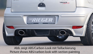 Rieger achteraanzetstuk | Corsa C: 06.03- (vanaf Facelift) - 3-drs., 5-drs. | stuk carbonlook abs | Rieger Tuning