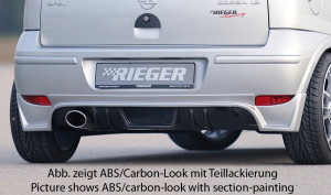 Rieger achteraanzetstuk | Corsa C: 06.03- (vanaf Facelift) - 3-drs., 5-drs. | stuk carbonlook abs | Rieger Tuning