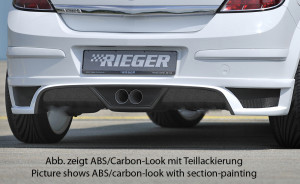 Rieger achteraanzetstuk | Astra H: 03.04- - 5-drs., Hatchback, Sedan | stuk ongespoten abs | Rieger Tuning