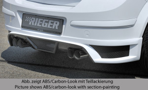 Rieger achteraanzetstuk | Astra H: 03.04- - 5-drs., Hatchback, Sedan | stuk ongespoten abs | Rieger Tuning