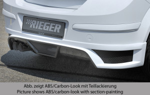 Rieger achteraanzetstuk | Astra H: 03.04- - 5-drs., Hatchback, Sedan | stuk ongespoten abs | Rieger Tuning