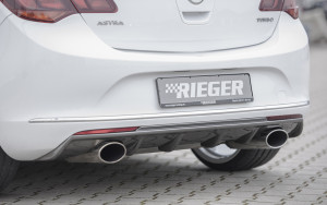 Rieger diffuser | Astra J: 10.12- (vanaf Facelift) - 5-drs., Hatchback | stuk carbonlook abs | Rieger Tuning