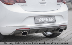 Rieger diffuser | Astra J: 10.12- (vanaf Facelift) - 5-drs., Hatchback | stuk glanzend abs | Rieger Tuning