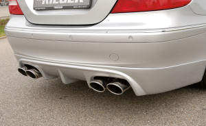 Rieger achteraanzetstuk | CLK-Klasse (W209): 00.02-06.04 (tot Facelift / tot model 2005), 07.04- (vanaf Facelift / vanaf model 2005) - Cabrio, Coupé | stuk ongespoten abs | Rieger Tuning