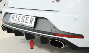 Rieger diffuser | Leon geschikt voor Cupra (5F): 03.14-12.16 (tot Facelift) - 5-drs. (ST/Combi) | stuk ongespoten abs | Rieger Tuning