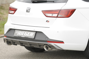 Rieger diffuser | Leon FR (5F): 01.13-12.16 (tot Facelift) - 5-drs. (ST/Combi) | stuk carbonlook abs | Rieger Tuning