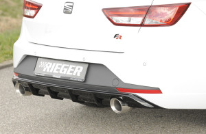Rieger diffuser | Leon FR (5F): 01.13-12.16 (tot Facelift) - 5-drs. (ST/Combi) | stuk glanzend abs | Rieger Tuning